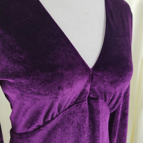 Tularosa Ryland Dress in plum purple velvet size small - Picture 5 of 8